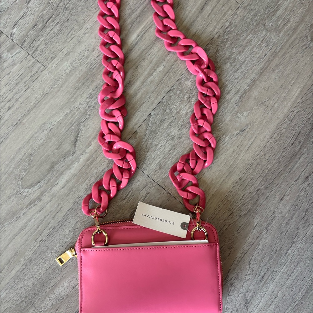 Anthropologie Vibrant Pink Crossbody Bag